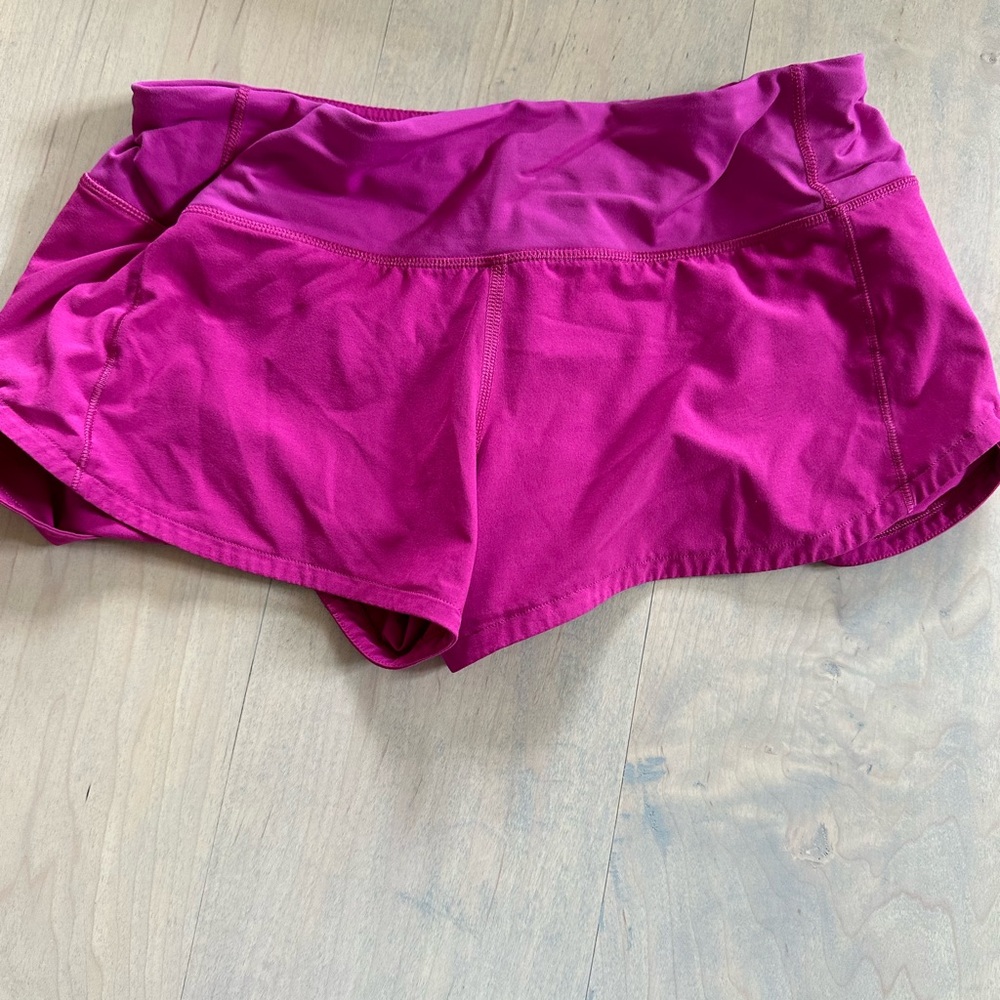 Lululemon Speed Up Pink Shorts — size 2